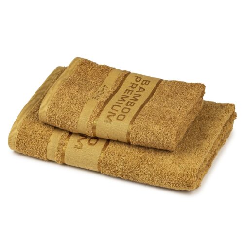 4Home Bamboo Premium törölköző és fürdőlepedő szett világosbarna  színű