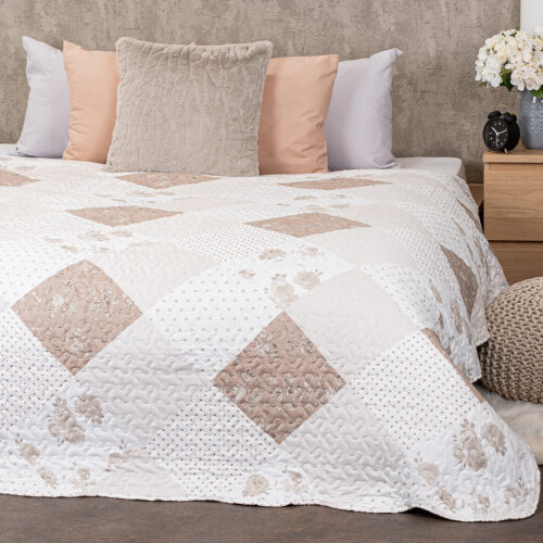 4Home Beige Patchwork ágytakaró