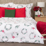 4Home Christmas holly karácsonyi pamutágyneműhuzat