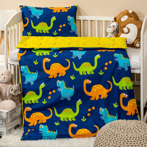 4Home Dino pamut gyerek ágyneműhuzat kiságyba