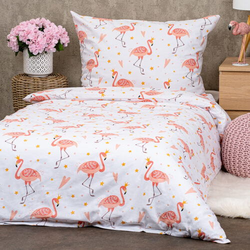 4Home Flamingo gyerek pamut ágyneműhuzat