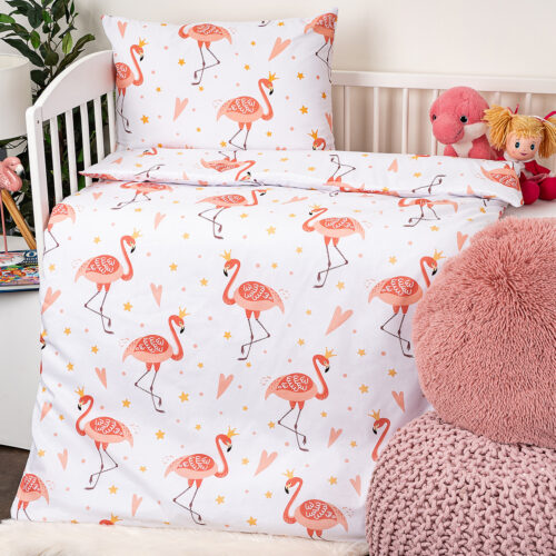 4Home Flamingo pamut ágyneműhuzat kiságyba