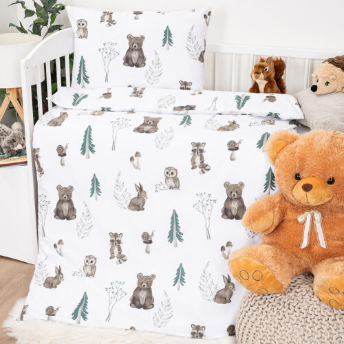 4Home Forest Friends gyerek pamut ágyneműhuzat kiságyba