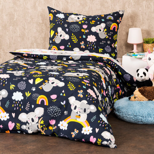 4Home Koala rainbow pamut ágyneműhuzat