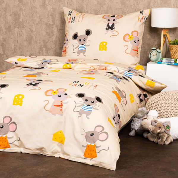 4Home Little mouse pamut gyerek ágyneműhuzat