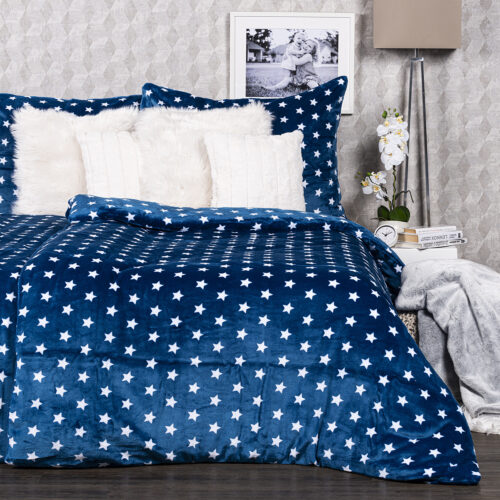4Home Stars mikroflanel ágyneműhuzat kék