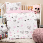 4Home gyermek pamut ágynemű kiságyba Little heart