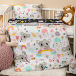 4Home gyermek pamut ágyneműhuzat kiságyba Koala rainbow