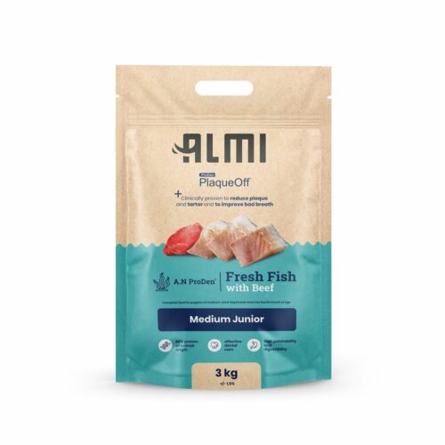 ALMI Medium Junior granulátum tengeri algával