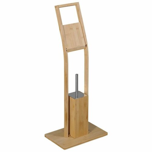 AQUALINE BI026 Bambusz állvány WC-papír és WC-kefetartóval