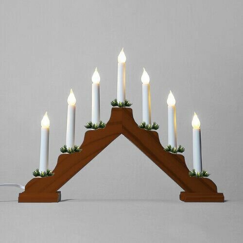 Adventi gyertyatartó húzott izzóval LED Filament