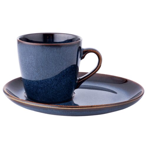 Altom Kerámia csésze alátéttel Reactive Navy Blue310 ml