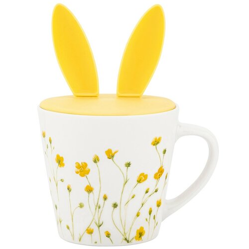 Altom Marigolds porcelán bögre szilikon fedéllel