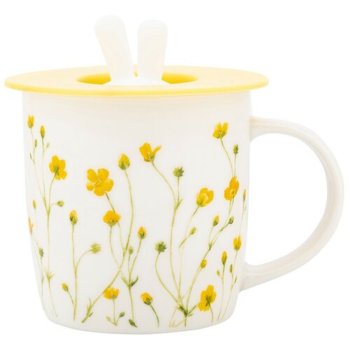Altom Marigolds porcelán bögre szilikon fedéllel
