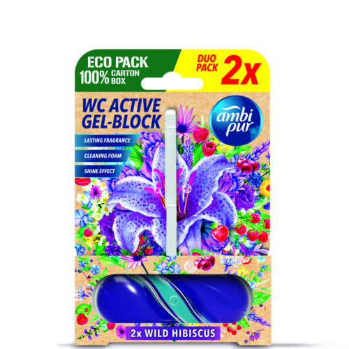 Ambipur WC Aktív gél-blokk Wild hibiscus 2x 45 g