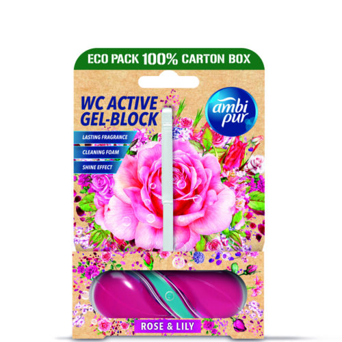Ambipur WC Aktív gél-blokkoló rózsa és liliom 45 g