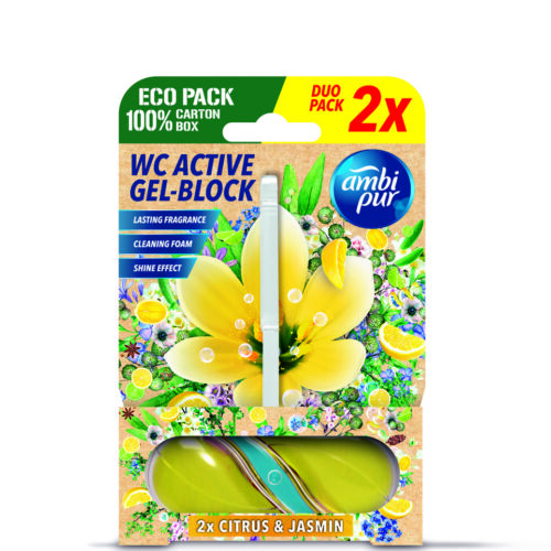 Ambipur WC aktív gél-blokk citrom és jázmin 2x 45 g
