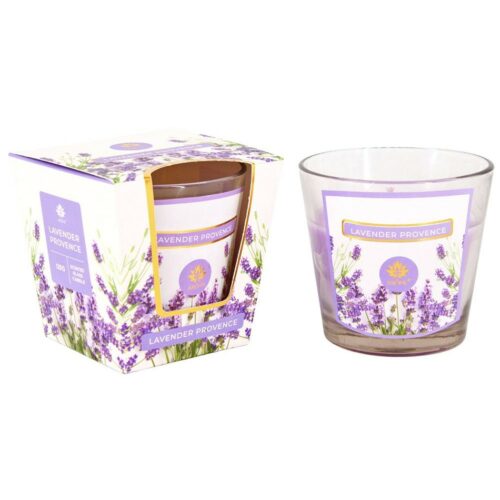 Aroma Lavender Provence Illatgyertya  üvegpohárban