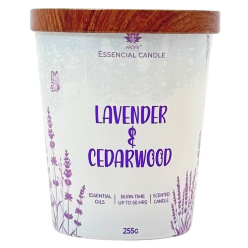 Arome Lavender & Cedarwood gyertya üvegben