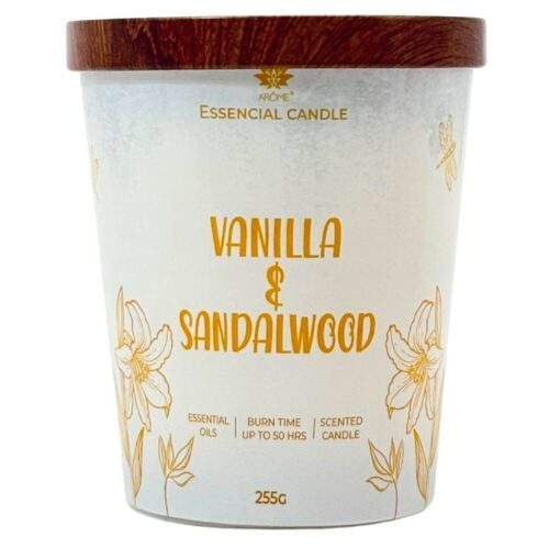 Arome Vanilla & Sandalwood gyertya üvegben