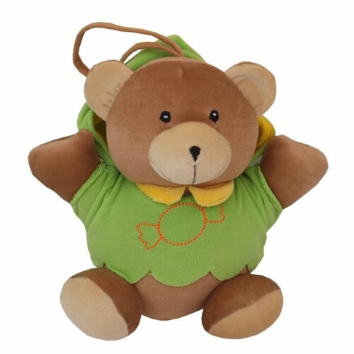 Baby Mix Maci gyerek plüss zenélő játékzöld