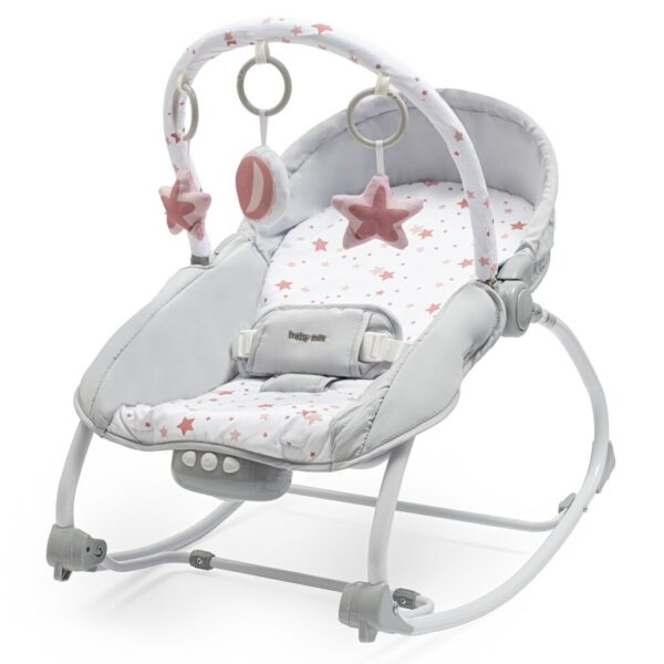 Baby Mix Multifunkcionális hintaszék babáknakCsillagok rózsaszín