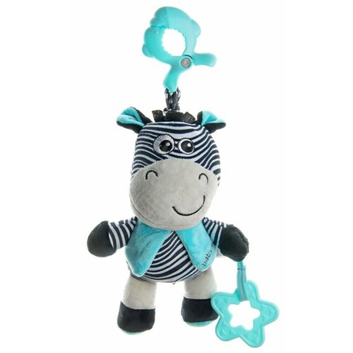 Baby Mix Zebra Oktató plüss játék csipesszel