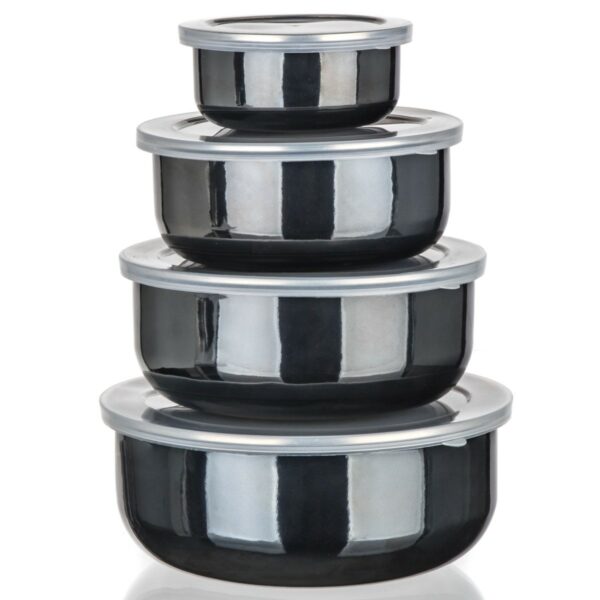 Banquet METALLIC Black zománcozott tálkészlet