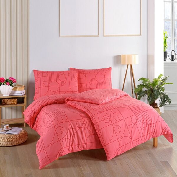 BedTex pamut ágynemét Geo Sunset Coral