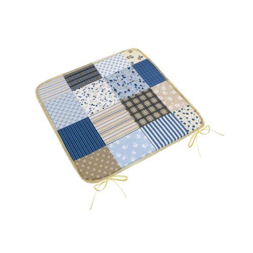 Bellatex Adéla sima patchwork kék ülőpárna