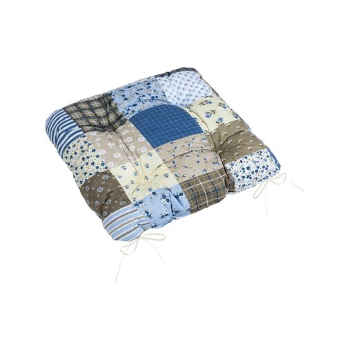 Bellatex Adéla steppelt Patchwork kék ülőpárna