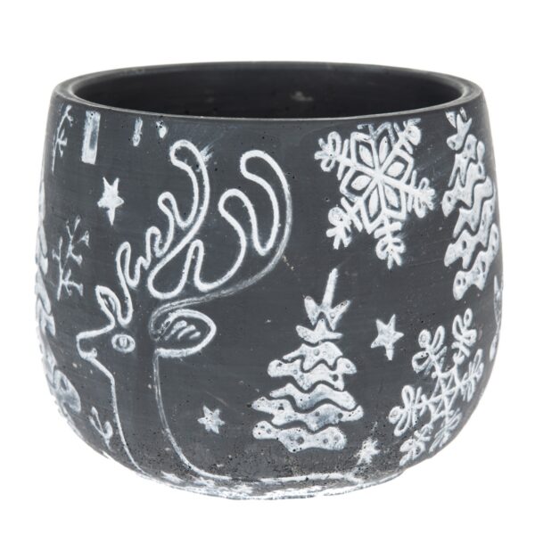 Beton virágcserép burkolat Winter deer