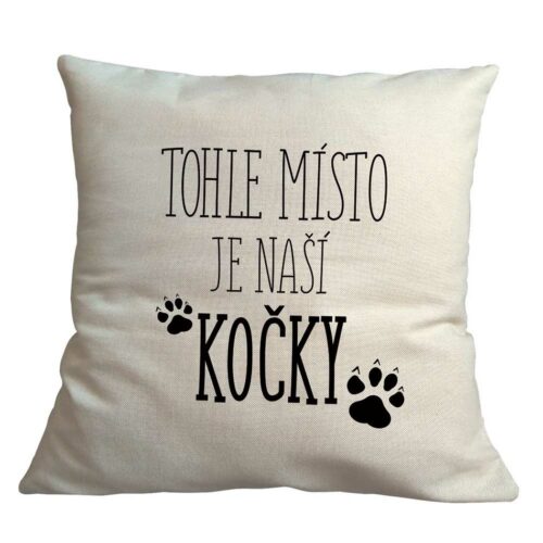 Bohemia Gifts Párnahuzat - Hely a macskáknak