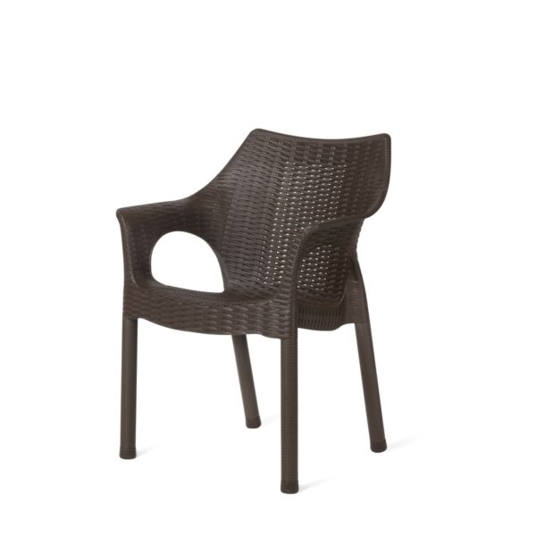 Cambridge Dark Brown rattan szék 61 x 54 x 80 cm