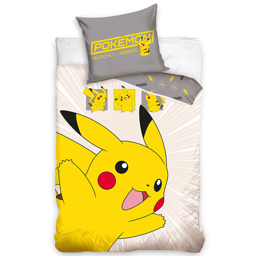 Carbotex Gyermek pamut ágynemű Pokémon Pikachuakcióban