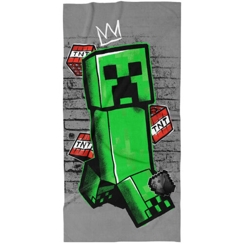 Carbotex Minecraft Creep King gyermek törölköző