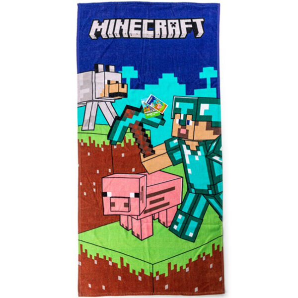 Carbotex Minecraft Gyerek Fedezd fel a világod törölköző