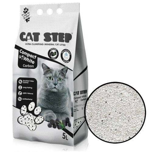 Cat Step Compact White Carbon 5 l ásványi alommacskáknak