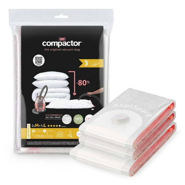 Compactor 3 részes vákuumzsák készlet Compactor Bag Aspispace
