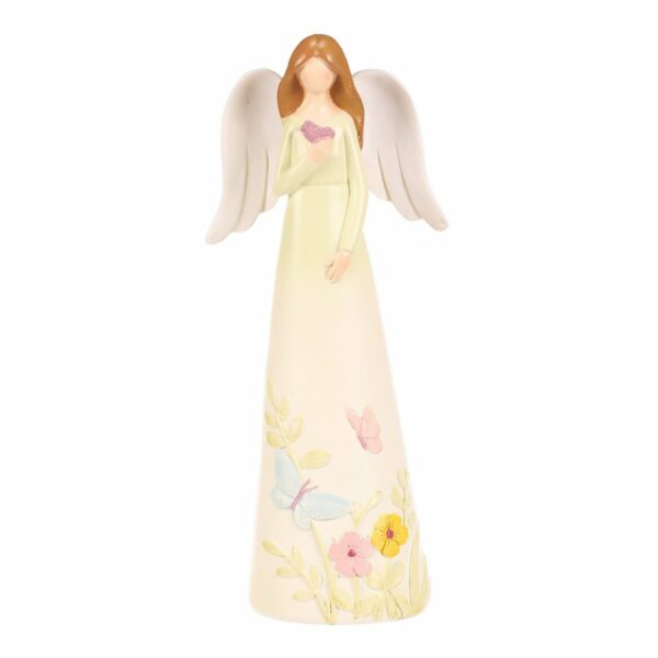 Dekorációs figura virágos angyal
