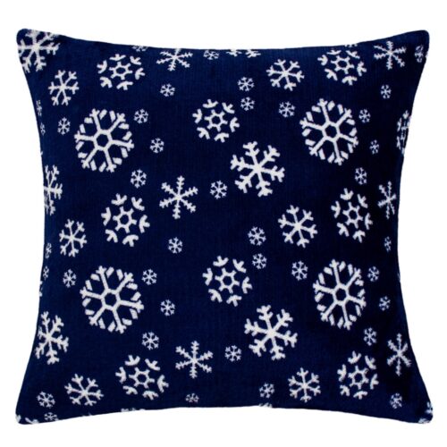 Domarex Snowflakes navy díszpárnahuzat