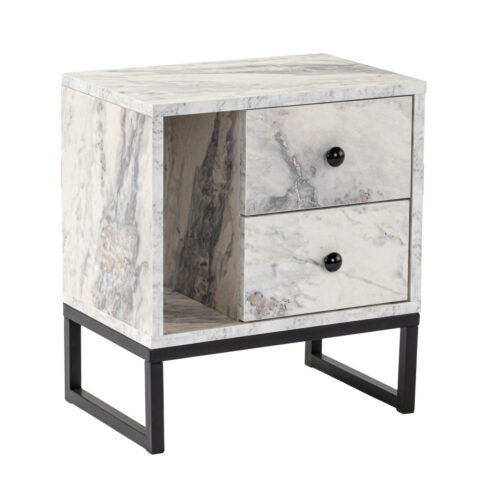 Éjjeliszekrény Glimmer Fressia Marble Black