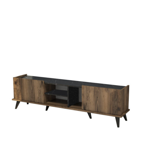 Elegante Walnut Black TV-állvány