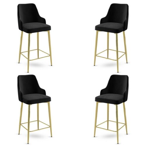 Enox Black and Gold bárszék szett