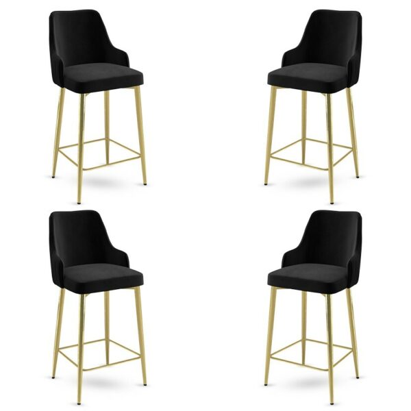 Enox Black and Gold bárszék szett