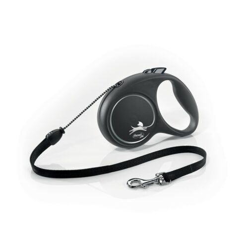 Flexi öntekercselő póráz Black Design M