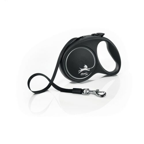Flexi öntekercselő póráz Black Design M