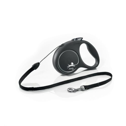 Flexi öntekercselő póráz Black Design S