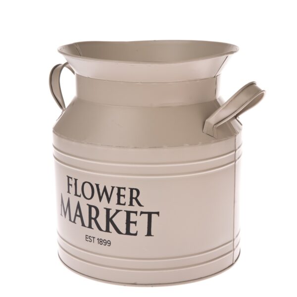 Flower Market bézs fém virágtartó