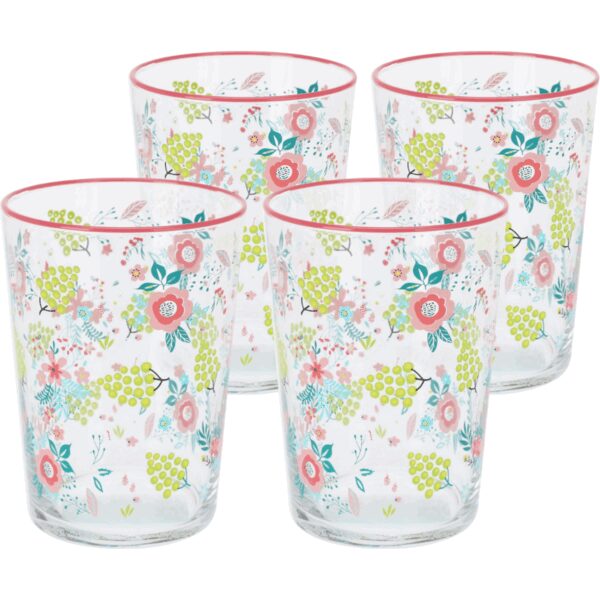 Flowers & Fruits 4 db-os pohárkészlet 510 ml